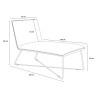 Poltrona chaise lounge design moderno minimalista in velluto Dumas Misure