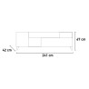 Modernes Design TV-Schrank weiß Holz Schublade 2 Türen 241x42x94cm Clere 