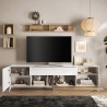 Modernes Design TV-Schrank weiß Holz Schublade 2 Türen 241x42x94cm Clere Maße