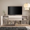 Credenza moderna cucina soggiorno bianca legno 2 ante cassetti Maditha 