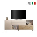 Credenza moderna cucina soggiorno bianca legno 2 ante cassetti Maditha Misure