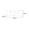 Credenza moderna cucina soggiorno bianca legno 2 ante cassetti Maditha 