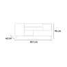 Credenza moderna cucina soggiorno bianca legno 2 ante cassetti Maditha 