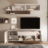 Mobile porta TV bianco legno moderno cassetto 2 ante 181x42x67cm Edwin 