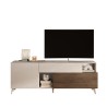 Mobile porta TV bianco legno moderno cassetto 2 ante 181x42x67cm Edwin 