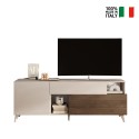 Mobile porta TV bianco legno moderno cassetto 2 ante 181x42x67cm Edwin Prezzo