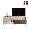 Mobile porta TV bianco legno moderno cassetto 2 ante 181x42x67cm Edwin Saldi