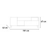 Mobile porta TV bianco legno moderno cassetto 2 ante 181x42x67cm Edwin 