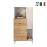 Mobile contenitore madia credenza cucina bianca legno 2 scaffali Jowna Modello