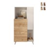 Mobile contenitore madia credenza cucina bianca legno 2 scaffali Jowna Promozione