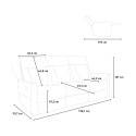 Modernes graues Kunstleder 3-Sitzer Liegesofa mit manueller Einstellung Kiros 