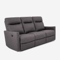 Modernes graues Kunstleder 3-Sitzer Liegesofa mit manueller Einstellung Kiros Angebot