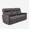 Modernes graues Kunstleder 3-Sitzer Liegesofa mit manueller Einstellung Kiros Angebot