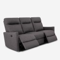 Modernes graues Kunstleder 3-Sitzer Liegesofa mit manueller Einstellung Kiros Rabatte