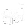 Canapé 3 places relax électrique dossier inclinable 2 port USB moderne Savys 