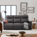 Sofa 3-Sitzer elektrisch verstellbar relax 2 USB in Kunstleder Jovit 