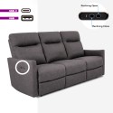 Sofa 3-Sitzer elektrisch verstellbar relax 2 USB in Kunstleder Jovit Katalog