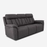 Canapé 3 places relax électrique dossier inclinable 2 port USB moderne Savys Offre