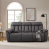 Canapé 3 places relax électrique dossier inclinable 2 port USB moderne Savys 