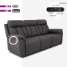 Canapé 3 places relax électrique dossier inclinable 2 port USB moderne Savys Réductions