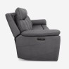 Canapé 3 places relax électrique dossier inclinable 2 port USB moderne Savys 