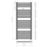 Termoarredo elettrico design 800w scaldasalviette parete bagno 120cm Tawoo L Costo