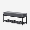 Banc à chaussures entrée design moderne velours gris Degas Réductions