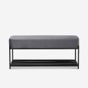 Banc à chaussures entrée design moderne velours gris Degas Choix