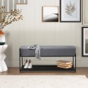Banc à chaussures entrée design moderne velours gris Degas Offre