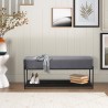 Banc à chaussures entrée design moderne velours gris Degas Offre