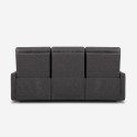 Modernes graues Kunstleder 3-Sitzer Liegesofa mit manueller Einstellung Kiros Kosten