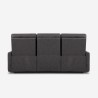 Modernes graues Kunstleder 3-Sitzer Liegesofa mit manueller Einstellung Kiros Kosten