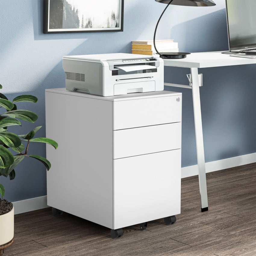 Büro Schreibtisch Schubladenschrank weiß abschließbar Rollen Rolly Aktion Büro Schreibtisch Schubladenschrank weiß abschließbar Rollen Rolly Aktion