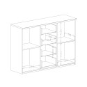 Kommode Anrichte mattschwarzes Holz 2 Türen 4 Schubladen Gael Sales
