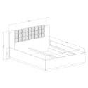Letto francese piazza e mezza contenitore 140x200cm rovere nero Seuvard Saldi