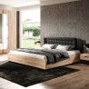 Letto francese piazza e mezza contenitore 140x200cm rovere nero Seuvard Vendita
