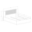 Letto matrimoniale contenitore 160x200cm legno testiera nera Horton Saldi