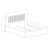 Letto matrimoniale contenitore 160x200cm legno testiera nera Horton Saldi