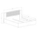 Letto matrimoniale contenitore king size 180x200 testiera legno Bartley Saldi