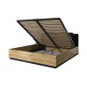 Letto matrimoniale contenitore king size 180x200 testiera legno Bartley Offerta