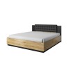 Letto matrimoniale contenitore king size 180x200 testiera legno Bartley Promozione