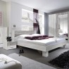 Letto matrimoniale 160x200 legno bianco 2 comodini rete a doghe Indra Vendita