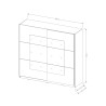 Armadio 2 ante scorrevoli bianco specchio legno rovere 180x61x210 Elaisa Catalogo