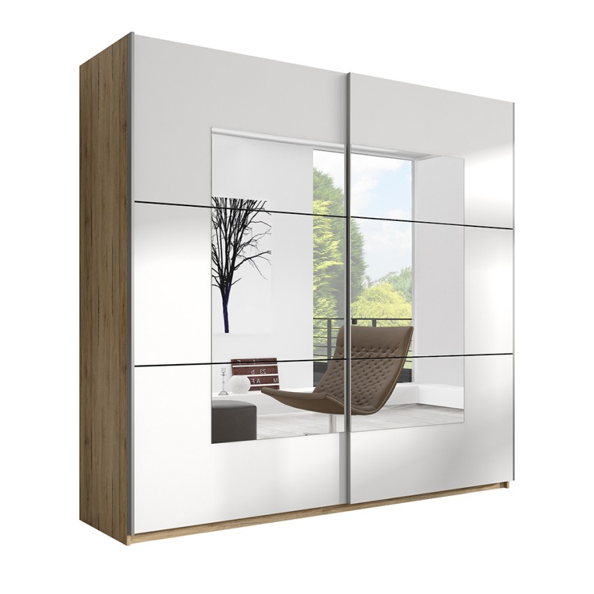 Armadio camera da letto 221x61x210cm ante scorrevoli specchio Vilriour Promozione Armadio camera da letto 221x61x210cm ante scorrevoli specchio Vilriour Promozione