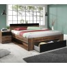 Letto matrimoniale contenitore 160x200cm rovere nero rete a doghe Bayda Offerta