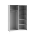 Armadio camera da letto bianco ante scorrevoli specchio 120x61x210 Many Saldi