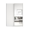 Armadio camera da letto bianco ante scorrevoli specchio 120x61x210 Many Offerta