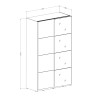 Armadio camera da letto bianco ante scorrevoli specchio 120x61x210 Many Sconti