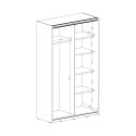 Armadio camera da letto bianco ante scorrevoli specchio 120x61x210 Many Catalogo