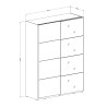 Armadio guardaroba bianco 150x61x210 ante scorrevoli specchio Olette Saldi